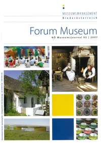 Cover Magazin Forum Museum 2007-2, Abbildung: bunte Bildercollage aus Bildern von Museen und Ausstellungen