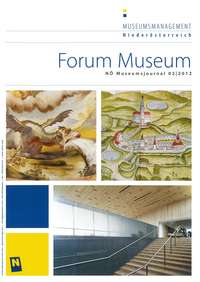Cover Magazin Forum Museum 2012-2, Abbildung: bunte Bildercollage aus Bildern von Museen und Ausstellungen