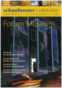 Cover Magazin Forum Museum 2005-1, Abbildung Eingangsportal Stadtmuseum St. Pölten