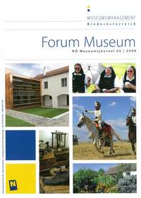 Cover Magazin Forum Museum 2008-2, Abbildung: bunte Bildercollage aus Bildern von Museen und Ausstellungen